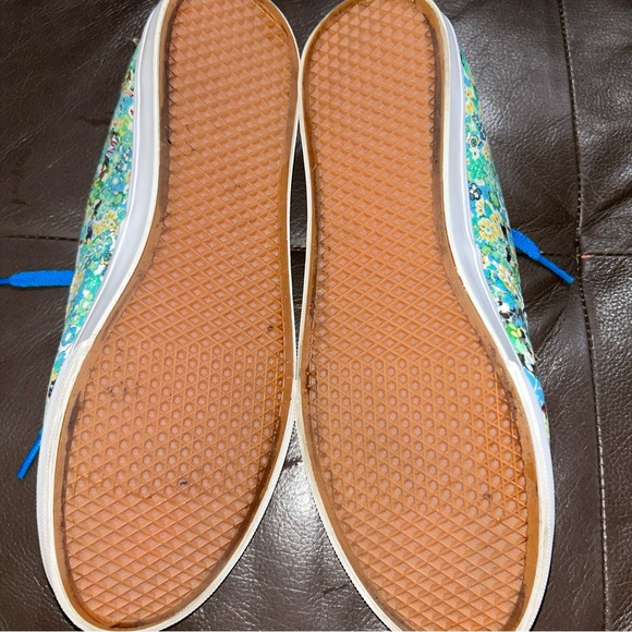 New Vans Authentic Ditsy Floral Blue green lace up Sneakers women’s 8.5 men’s 7 - Picture 7 of 8